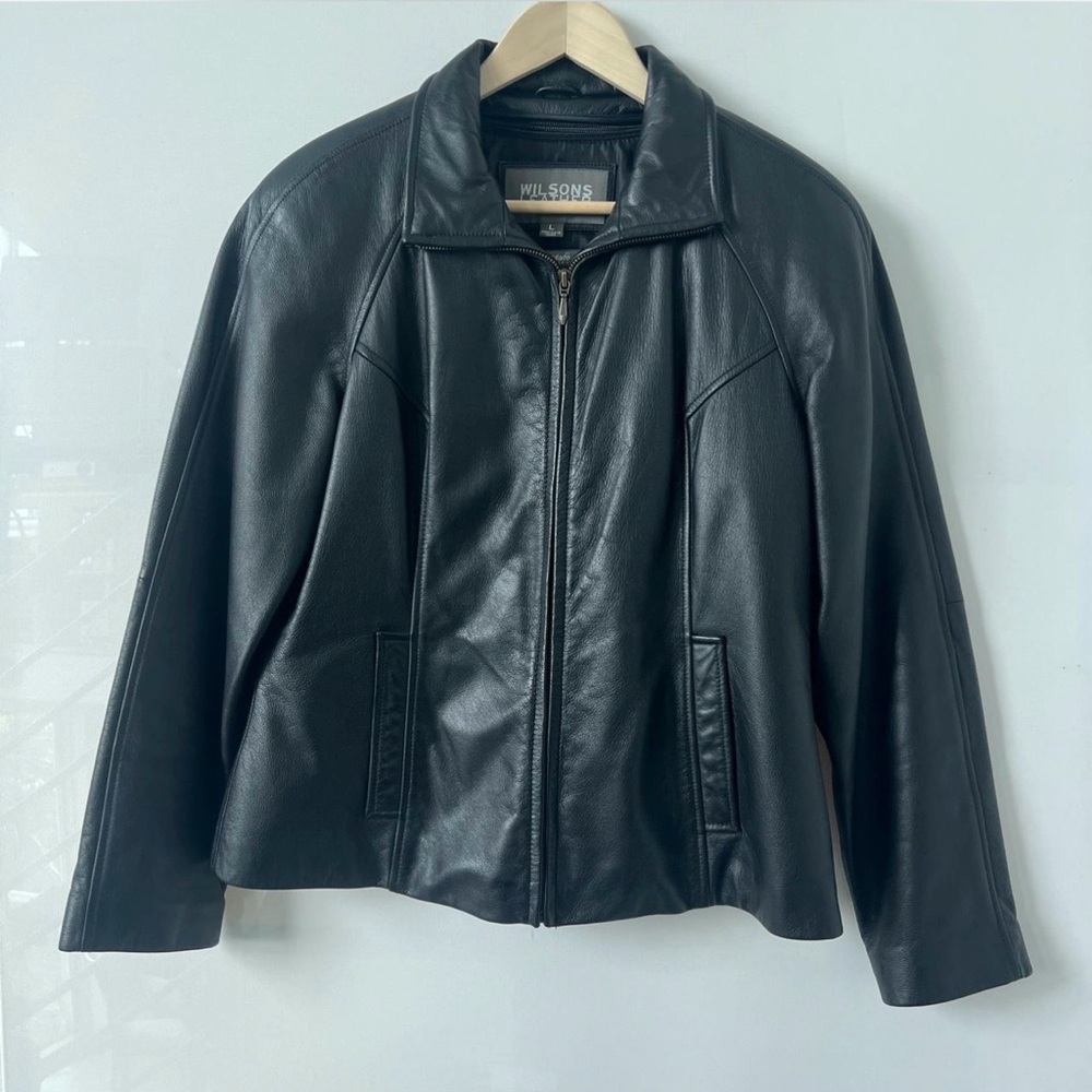 Wilsons Leather Black Bomber Jacket